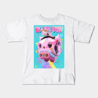 PINKY PUNKY MIKE - AUDIO THINGYS COLLECTION | Anime Manga Microphone Enthusiast Mascot Pop Art Design | PROUD OTAKU Kids T-Shirt